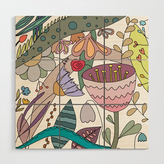 Fantasy Garden Wood Wall Art By Maylipkind