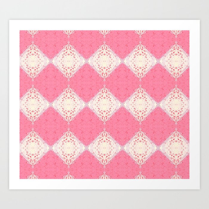 Diamond Tragedy Pink Art Print