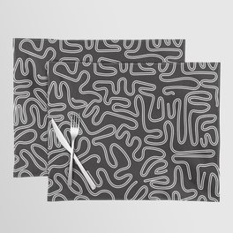 Squiggles - Black and White Placemat