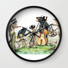 " Bluegrass Gang " wild animal music band Wall Clock