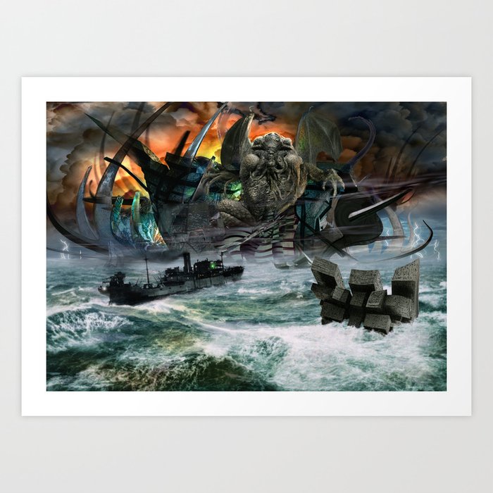 H.P. Lovecraft The Call of Cthulhu Art Print