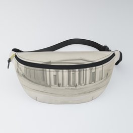 1st. Unitarian church. From the original design, Vintage Print Fanny Pack