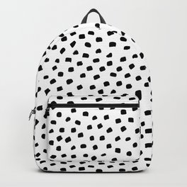Dalmatian Dots Black White Spots Backpack | Blackdots, Dalmatian, Flecks, Black And White, White, Curated, Graphicdesign, Spots, Bandw, Cow 