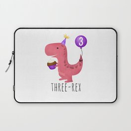 Three-Rex (Pink Dinosaur) Laptop Sleeve
