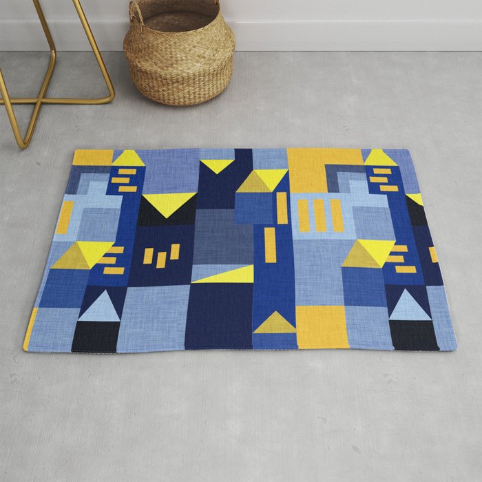 Blue Klee houses Rug