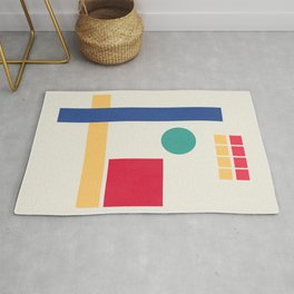 Geometric Abstract Not Balance At All Area & Throw Rug