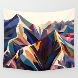 Mountains original Wandbehang | Kaleidoscope, Mosaic, Landscape, Illustration, Graphicdesign, Colorful, Curated, Nature, Graphic, Mountains 