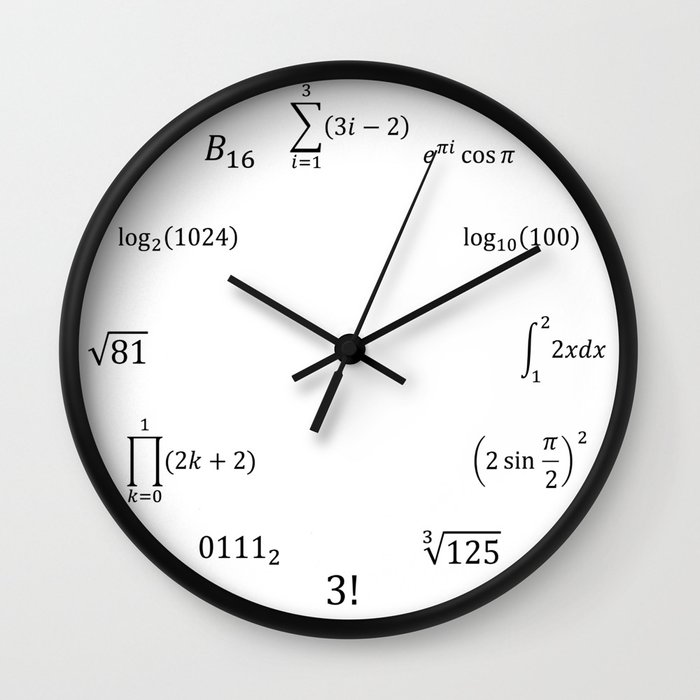 Math Equations and Notations Wall Clock | Graphic-design, Math, Notations, Equations, School, Education, Teacher, Student, Math-lovers, Nerds