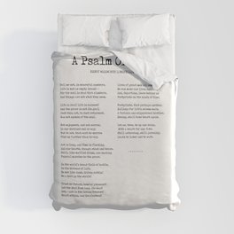 A Psalm Of Life - Henry Wadsworth Longfellow Poem - Literature - Typewriter Print 2 Duvet Cover