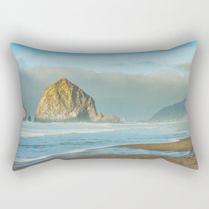 Cannon Beach Oregon, Haystack Rock Rectangular Pillow