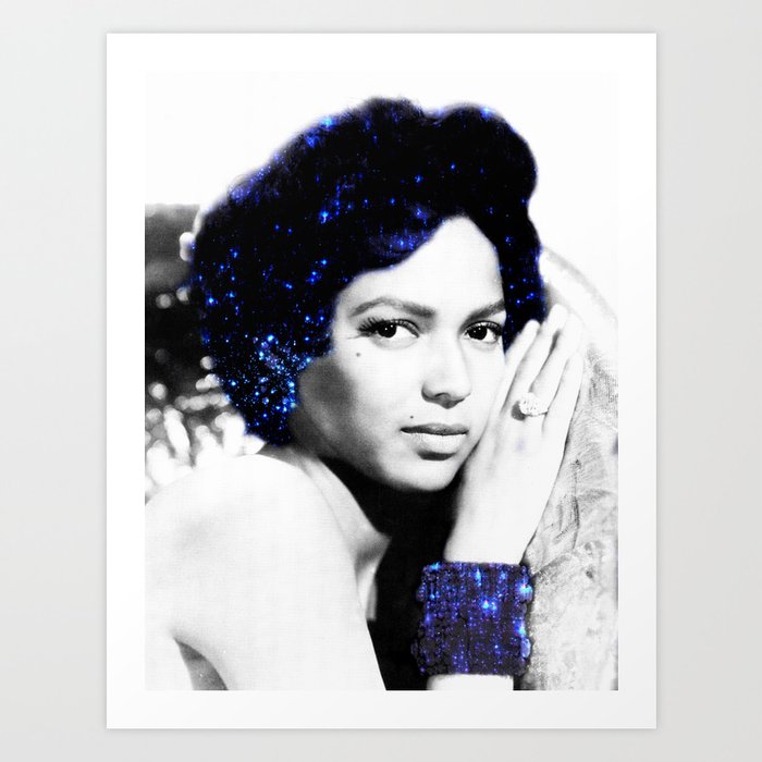 Dorothy Dandridge : Blue Sparkle Art Print