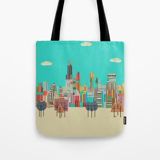 Chicago city (summer days) Tote Bag