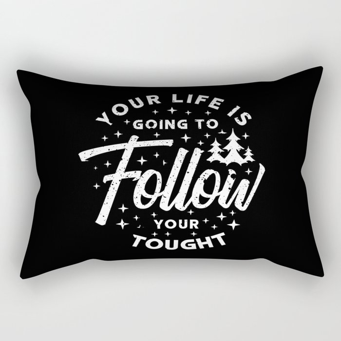 Inspirational Typography Quote Rectangular Pillow