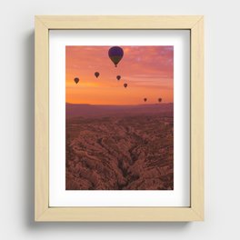 Balloons on Cappadocia Valley Recessed Framed Print