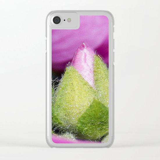 Musk Mallow Bud Clear iPhone Case