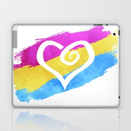 Pan heart - LGBTQ pride flag Laptop Skin