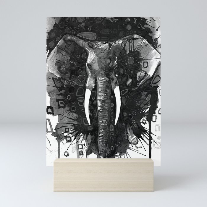 BW  ELEPHANT299608 Mini Art Print
