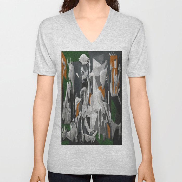 My Picasso Serie:Guernica V Neck T Shirt