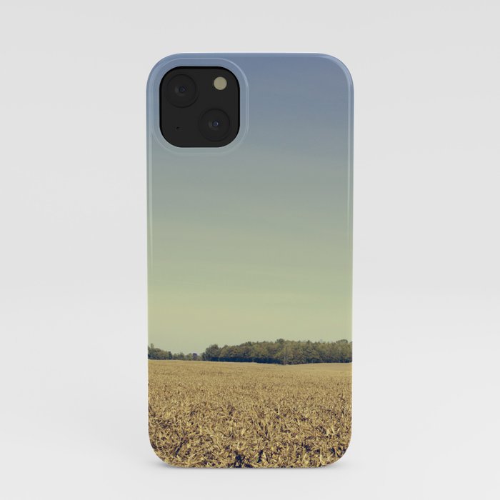 Lonely Field in Blue iPhone Case