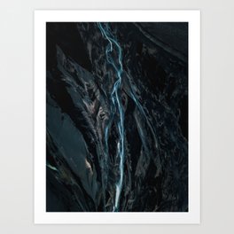 Abstract River in Iceland - Landscape Photography Art Print
