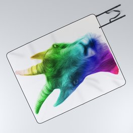 Rainbow Goat Picnic Blanket