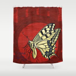 Edwin the Butterfly Shower Curtain