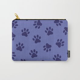 purple paw prints Carry-All Pouch | Cat, Purple, Pawprint, Dog, Animal, Blue, Paw, Pattern, Paws, Graphicdesign 