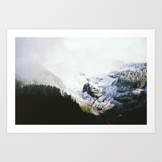 Mountain Valley Contrast Art Print