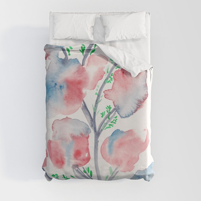 21  | Loose Watercolor Flower | 191015 Duvet Cover