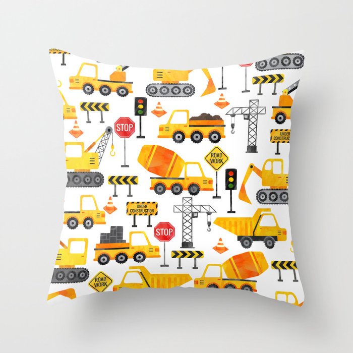 Construction best sale throw pillows