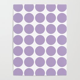 Lavender Mod Polka Dots Pattern Poster