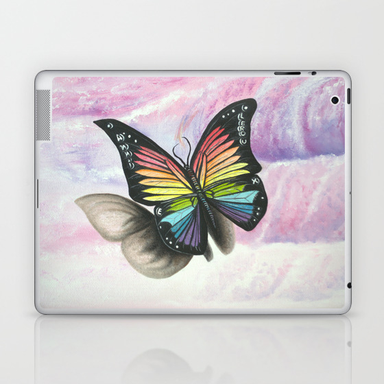 Le Papillon De L Amour Arc En Ciel Laptop Ipad Skin By Annie Leroux Society6