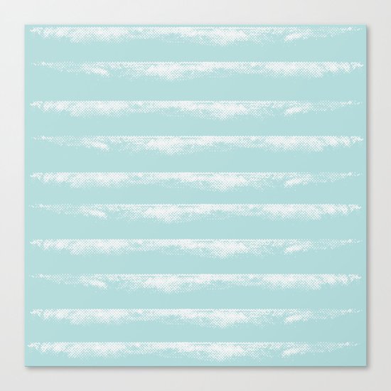 Irregular Stripes Mint Canvas Print