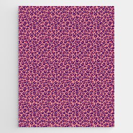 Purple & Pink Cheetah Print Jigsaw Puzzle
