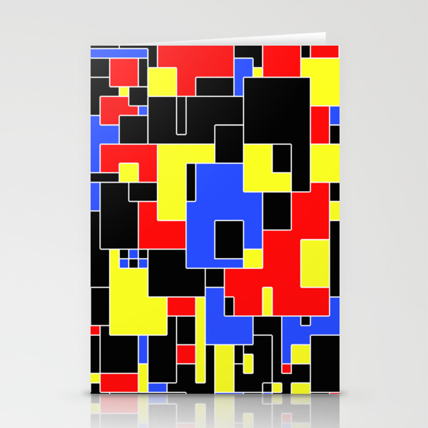 Primary Plans Abstract Geometric Map In Primary Colours