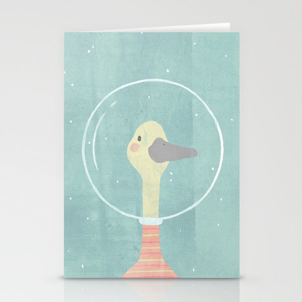 Space Goose (pastels) Stationery Cards