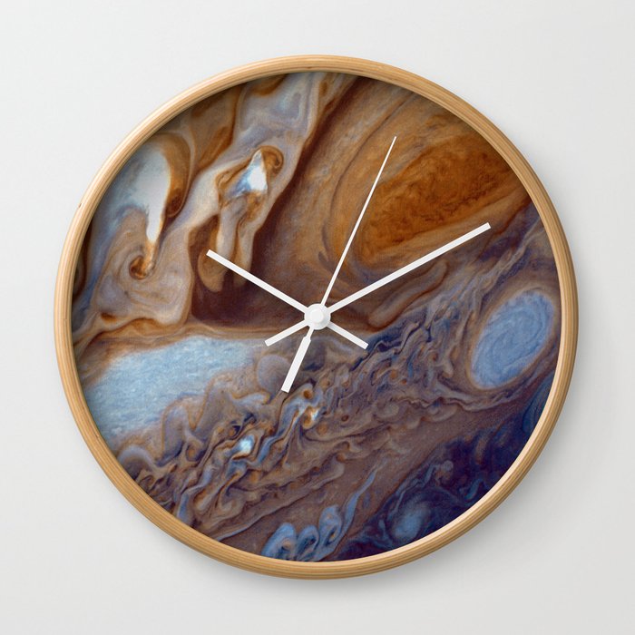 The Giant Red Spot on Jupiter Wall Clock by The Arts Society6