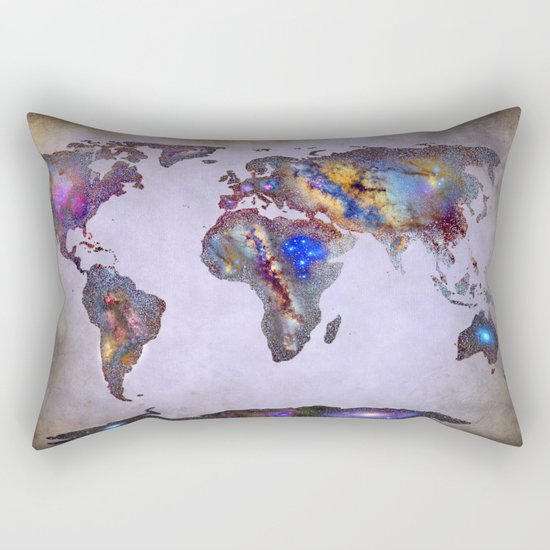 Stars world map. Space. Rectangular Pillow
