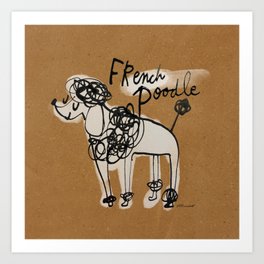 French Poodle Art Print