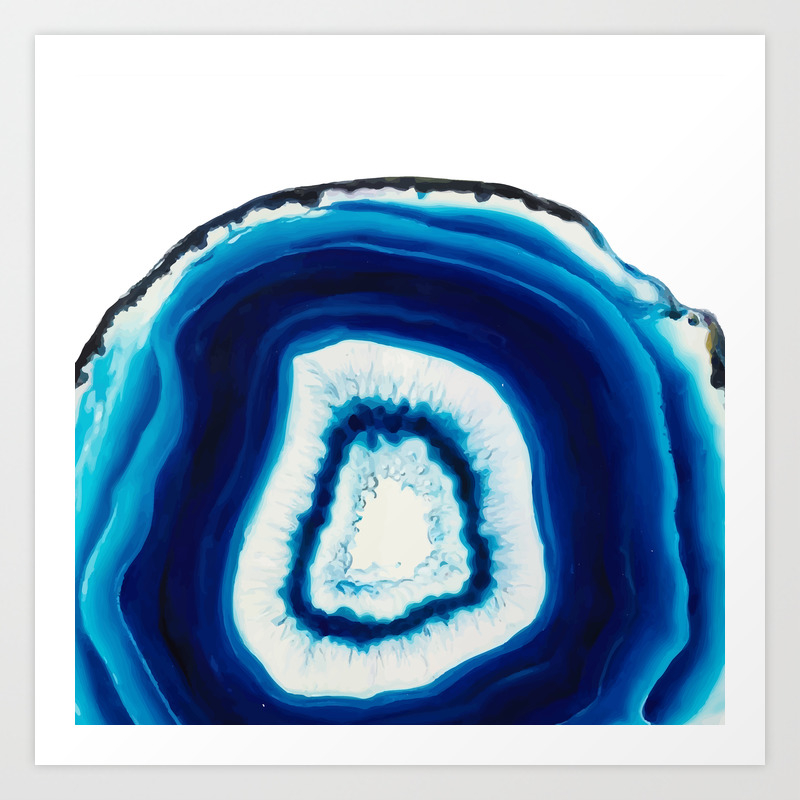 blue agate geode properties