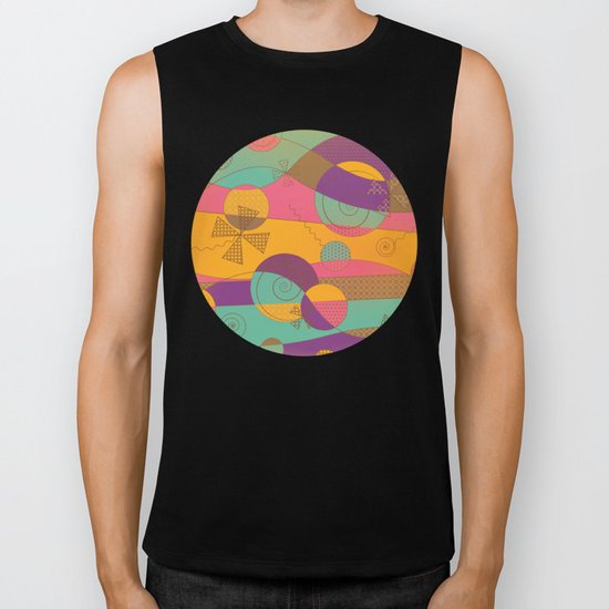 Abstract pattern - Chocolate Candy Biker Tank