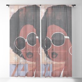 Afro 74 Sheer Curtain