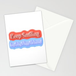 Cute Artwork Design About "Keep Smiling". Buy Now! Stationery Card