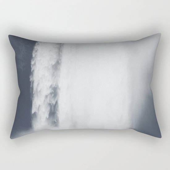 Dark & Eerie Waterfall in Nature Rectangular Pillow