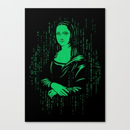 Mona Lisa and The Matrix Canvas Print