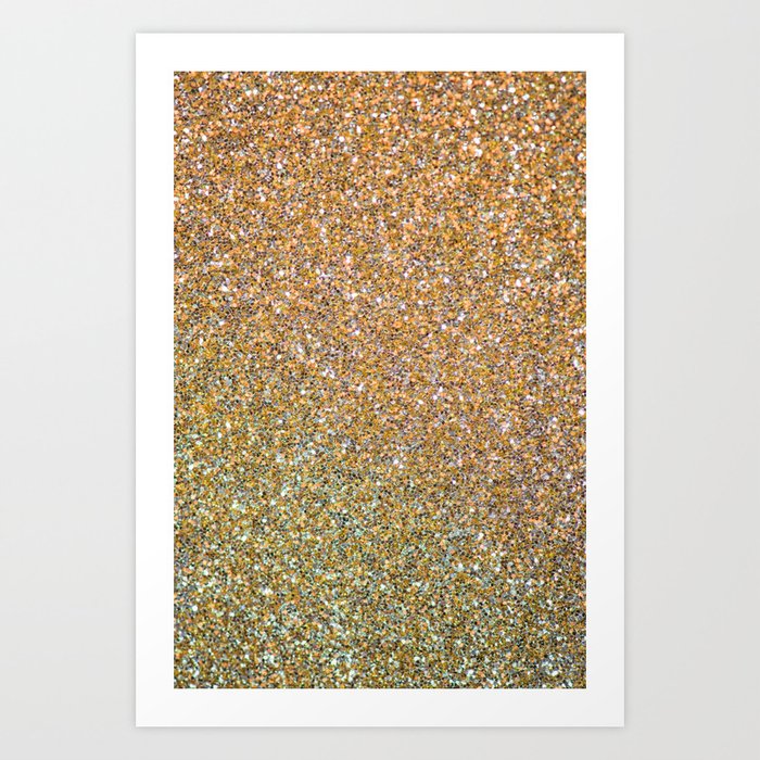 Gold & Silver Glitter Art Print