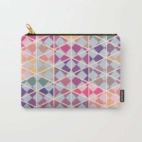Purple mosaic pattern Carry-All Pouch