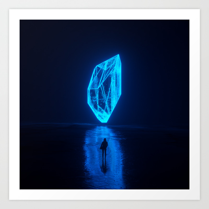 Blue Shards Art Print By Timmmnnn Society6