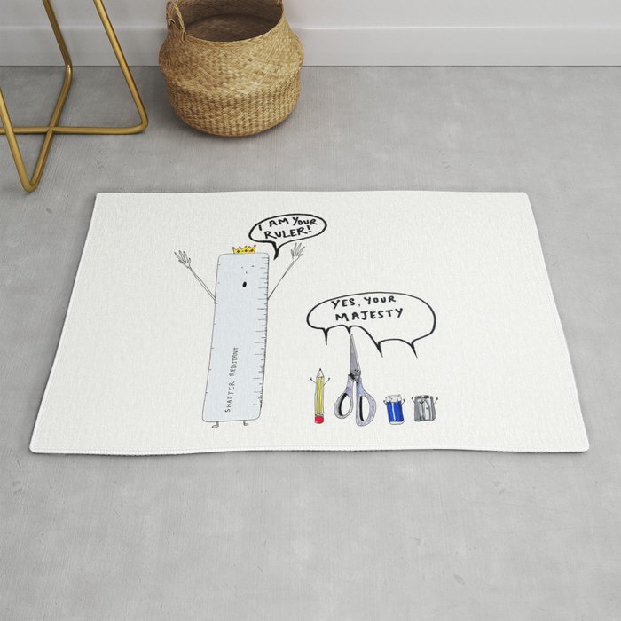 I am Your Ruler! The Master of the Stationery Kingdom Rug