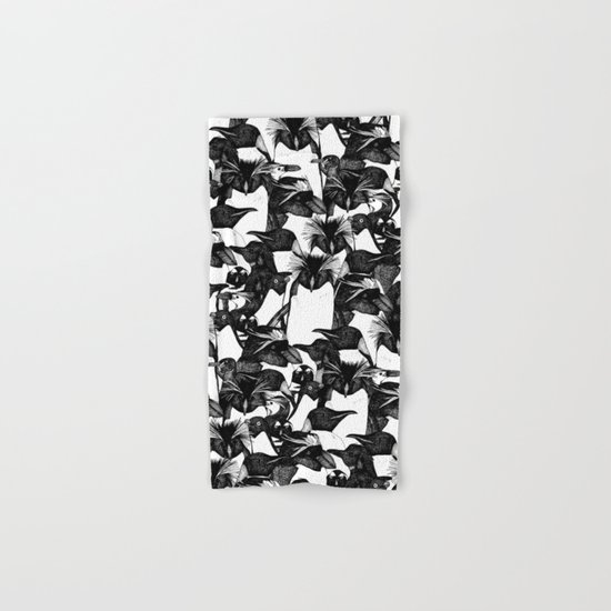 just penguins black white Hand & Bath Towel